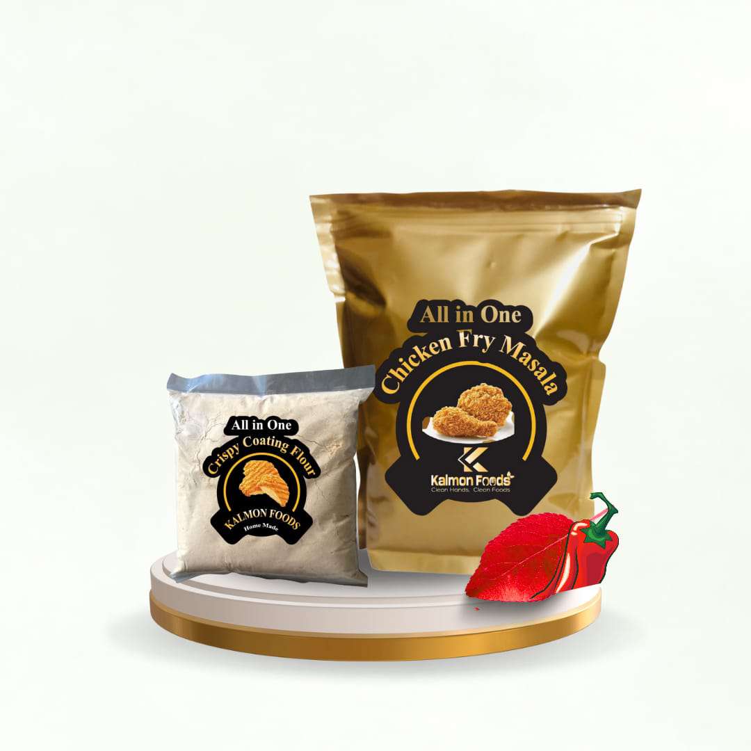 Combo package.  Chicken fry Masala & Crispy Coating Flour /চিকেন ফ্রাই মশলা   এবং   ক্রিসপি কোটিং পাউডার